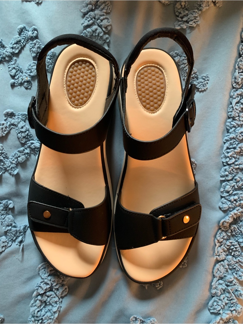 ORTOREX Tessa Women's Massage Sandals with Black Adjustable Straps